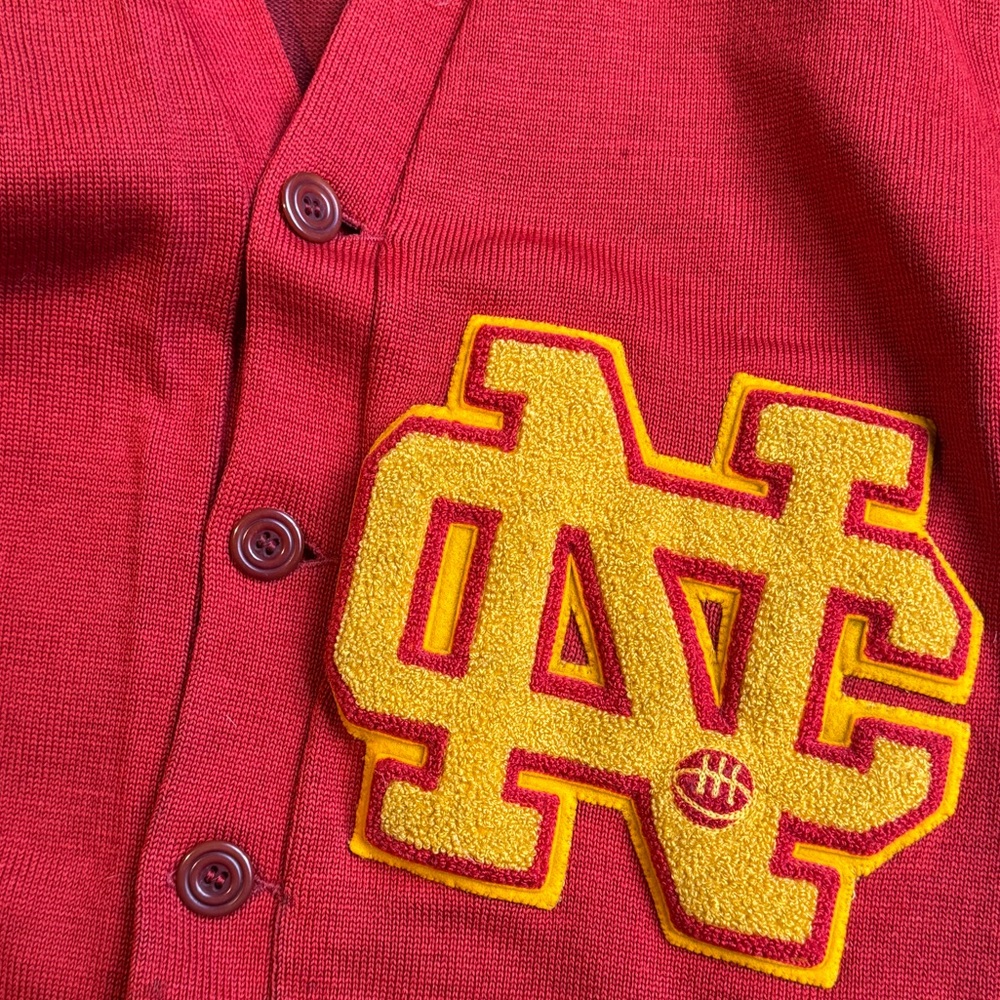 1940s–50s Vintage NC State Varsity Letterman Cardigan Wilson Wool Knit Cardigan